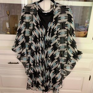 DVF Silk Chiffon Kaftan Dress